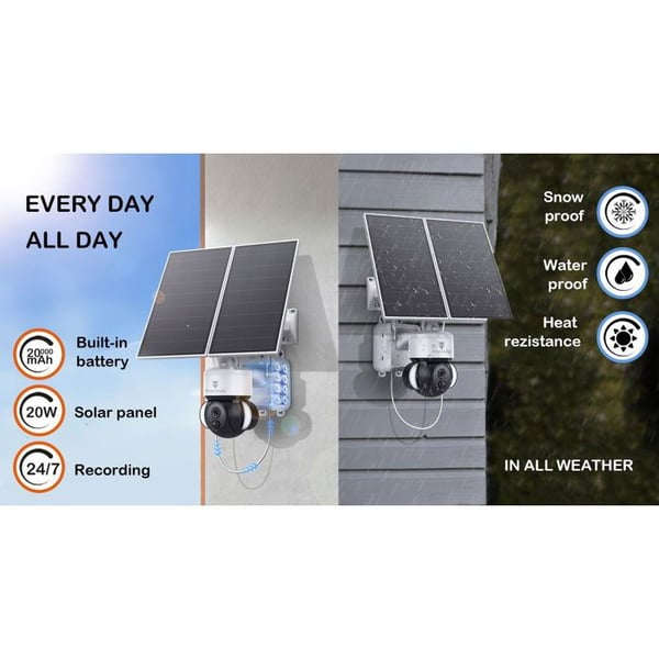 Kamera solär HD Viking HDs03 4G Vit
