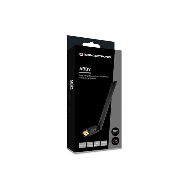 CONCEPTRONIC ABBY17B Long Range Bluetooth 5.3 USB Adapter - Extern antenn