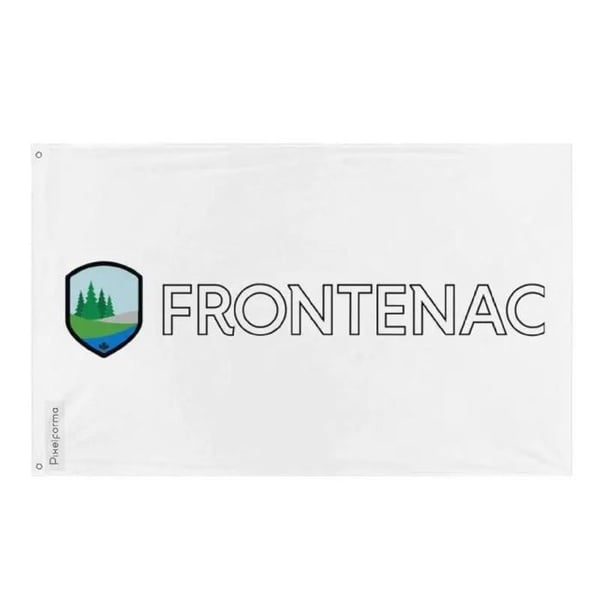 Flagga Comté de Frontenac – 160 x 240 cm – Motståndskraftig Polyester – 2 Metallöglor – Inomhus / Utomhus – Pixelforma
