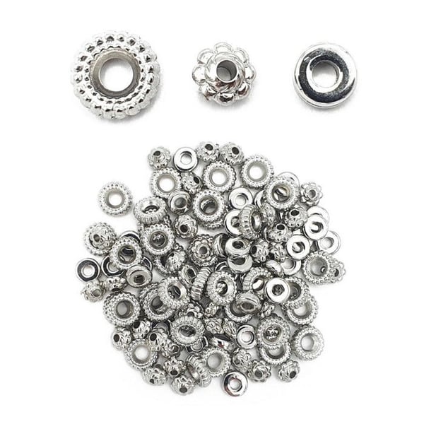 Pärlor - Heishi - Silver - Silver - Mellanlägg - Smycken armband halsband
