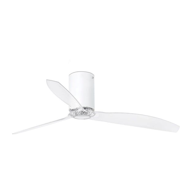 Takfläkt - FARO - Mini Tube - 128 cm - 6 hastigheter - Matt Transparent Vit Takfläkt - FARO - Mini Tube - 128 cm - 6 hastigheter - Matt Transparent Vit