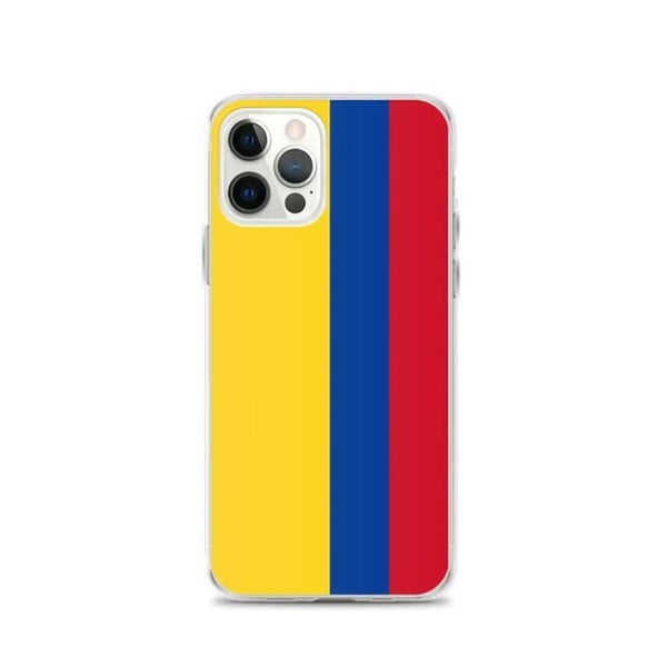 Mobilskal – Colombia flagga – Kompatibel med iPhone 12 Pro – Mjuk case – Slitstark och stöttålig – Silikon – Pixelforma