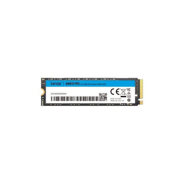 LEXAR - NM610PRO - SSD-hårddisk - 2 To - M.2 2280 PCIe Gen 3x4 LEXAR - NM610PRO - SSD-hårddisk - 2 To - M.2 2280 PCIe Gen 3x4