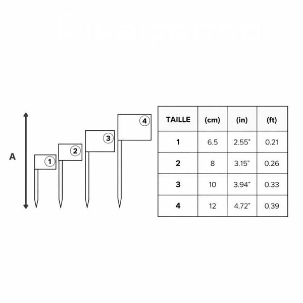 Tandpetare Antigua och Barbuda - 12 cm - 100 stycken - Självhäftande plast - Bambupinne - Pixelforma