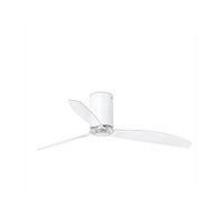 Takfläkt - FARO - Mini Tube - 128 cm - 6 hastigheter - Matt Transparent Vit