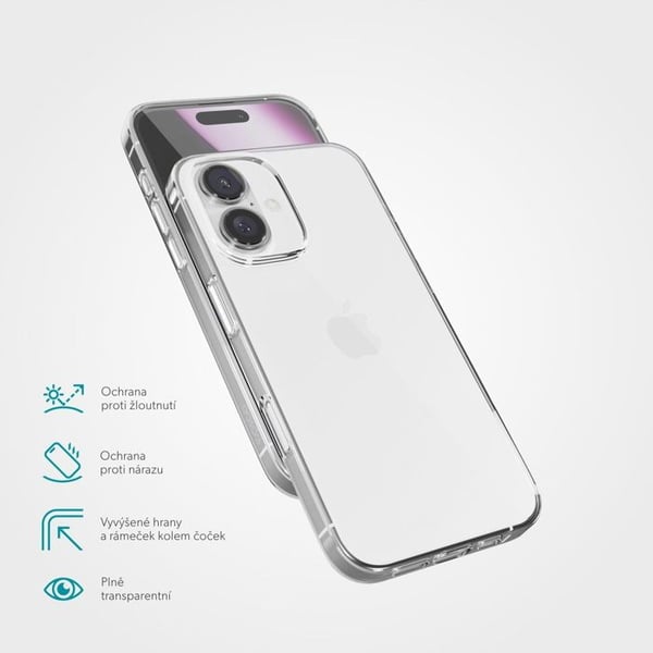 Skyddsfodral - EPICO - iPhone 16 - TPU - Transparent - Hård