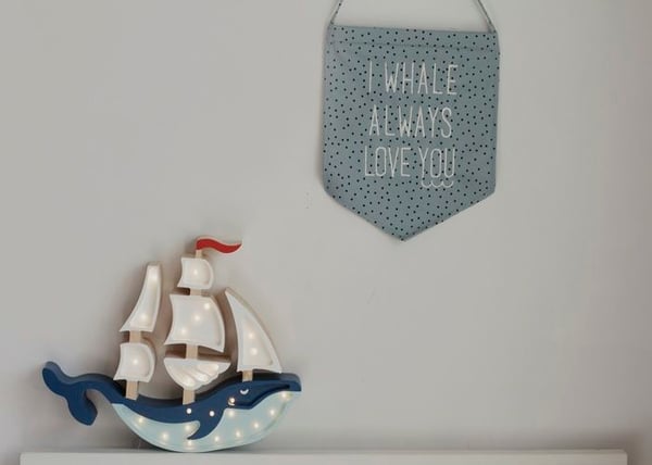 Little Lights - Marinblå Ship Night Light Lamp