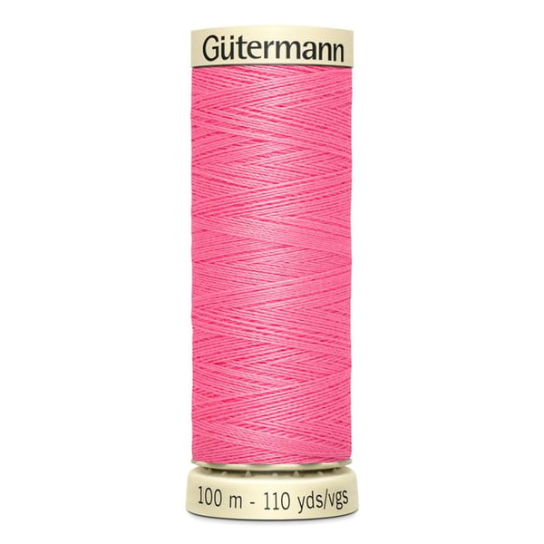 Paket med 5 spolar 100m Tråd 100% polyester Gutermann Ref 788988 - Att 728 - bubblegumrosa