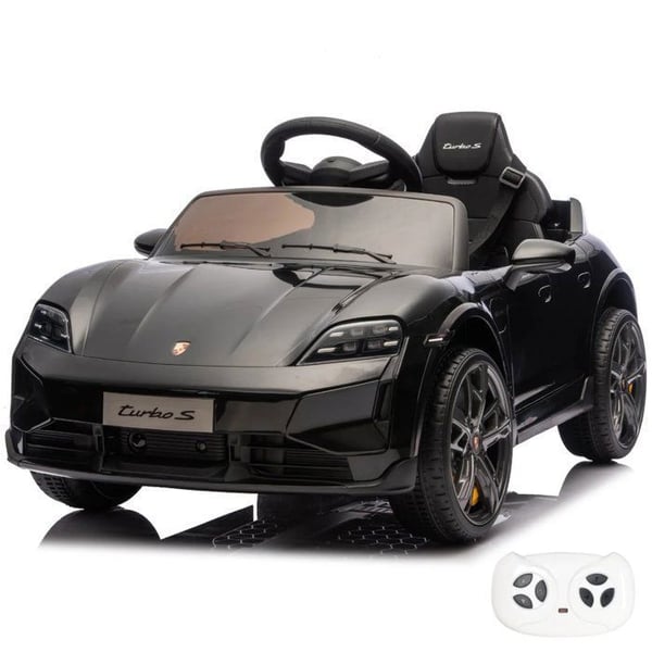 Elbil för barn - Porsche Taycan Turbo S - 12V - Litiumbatteri 90 min - Fjärrkontroll 2,4 GHz