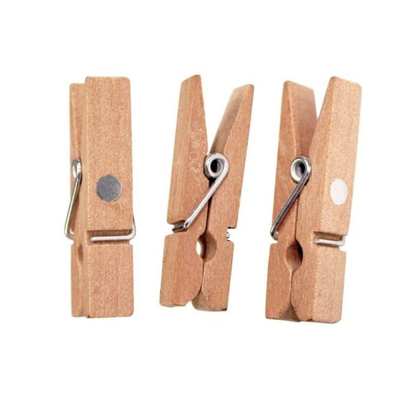 MégaCréa DIY - Magnetisk klädnypa 3,5cm naturlig x10 stycken