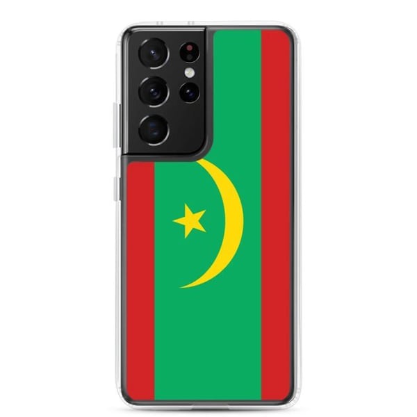 Mobilskal - Samsung - Galaxy S21 Ultra - Mauritanias flagga - Flexibel - Flerfärgad