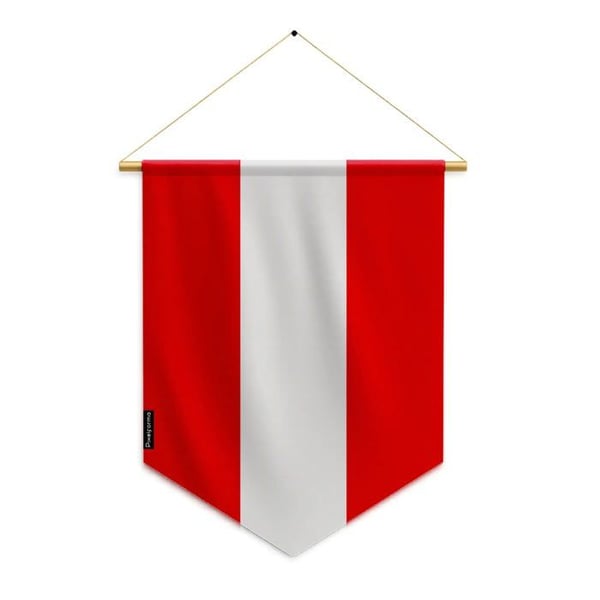 Fanion – Perus flagga – 30 x 45 cm – Polyester – Att hänga – Pixelforma