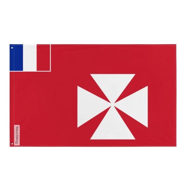 Flagga för det franska protektoratet Wallis och Futuna (1910-1985) – 192 x 288 cm – Polyester – Metallöglor – Hållbar