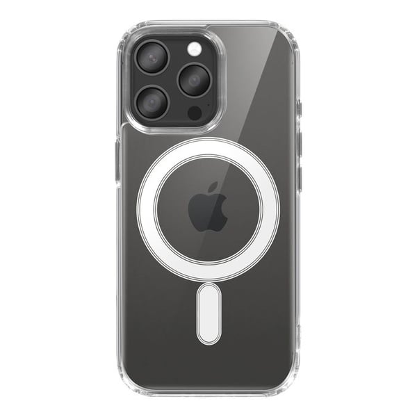 MagSafe-fodral - SWISSTEN - iPhone 15 Pro - Transparent - Förstärkt skydd - MagSafe-kompatibilitet