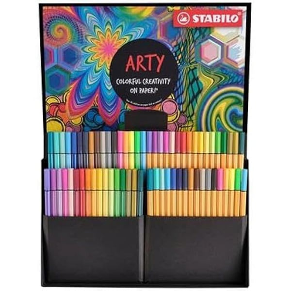 Feutrar - STABILO - Stylo 68 Arty Creative - Förpackning med 68 stycken - Fin spets - Blandade färger