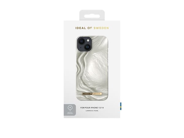 Coque - IDEAL OF SWEDEN - Luminous Pearl - Kompatibel med iPhone 13 och 14 - Tunn och skyddande design - MagSafe