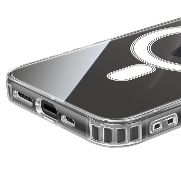 MagSafe-fodral - SWISSTEN - iPhone 15 Pro - Transparent - Förstärkt skydd - MagSafe-kompatibilitet