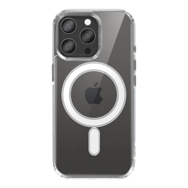 MagSafe-fodral - SWISSTEN - iPhone 15 Pro - Transparent - Förstärkt skydd - MagSafe-kompatibilitet