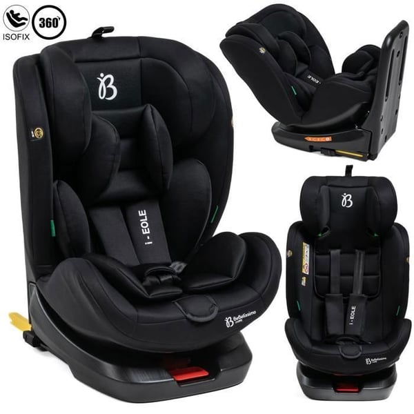 BEBELISSIMO - Isofix bilbarnstol - 360° vridbar - 40-150cm - 0-36kg - i-size EOLE - svart
