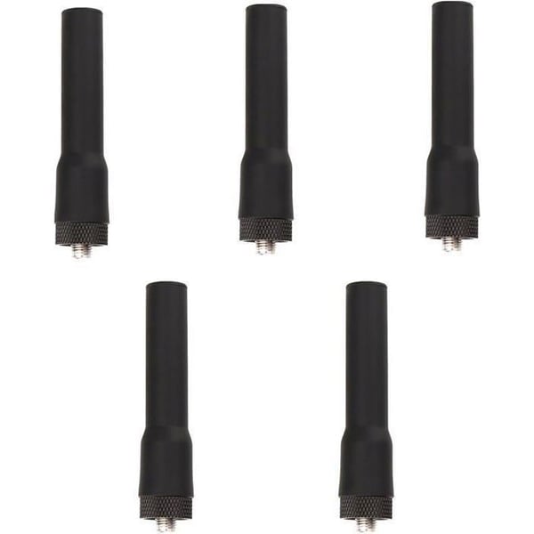 Retevis Walkie Talkie Antenn SMA-F Dual Band VHF/UHF för RT5R RT21 RT7 H777 Kompatibel med Baofeng UV-5R GT-3 BF-888S (5 st)