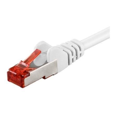 Nätverkskabel Cat6 STP 0.5m - WENTRONIC 95471 - Vit - SFTP, PiMF - Moldad, utan krok