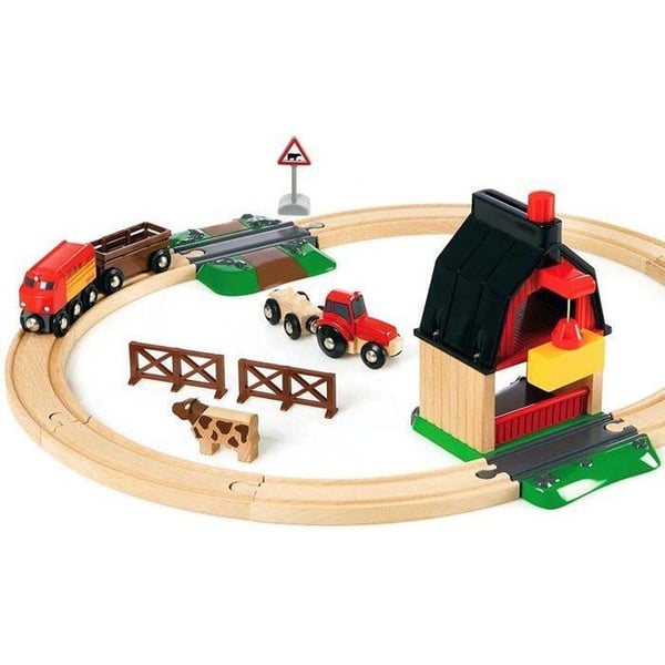 BRIO Wooden Farm Circuit - Komplett set med 20 delar - Ravensburger