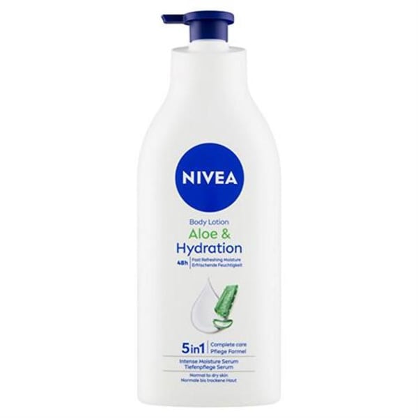 Kroppslotion - NIVEA - Aloe & Fukt 48h - 625ml - Alla hudtyper - Lotionstextur