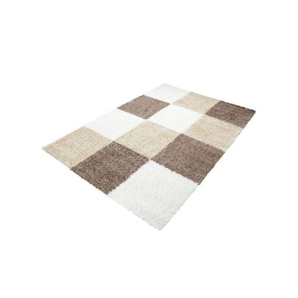 Tapis Shaggy - Flera färger - 80x150 cm - Rutor - Syntetisk - 30 mm höjd på loden