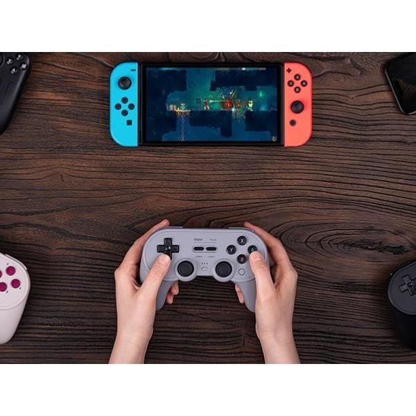 8BitDo PRO 2 Gamepad Hall Effekt - Grå Nya Utgåvan