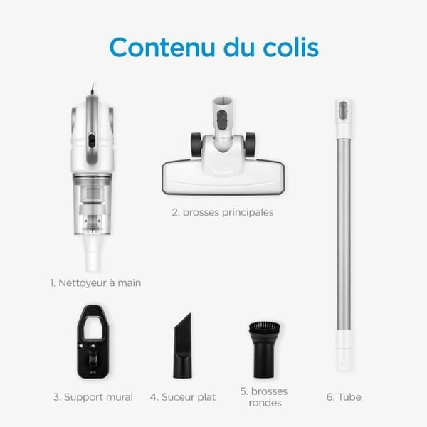 MIDEA P1 Langattoman pölynimurin käsi-imuri 5m kaapeli 2 tilaa 18kPa/450W/90W/450ml