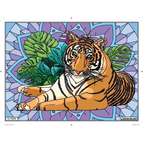 LudoColor - Sammetstavla att färglägga Tigern