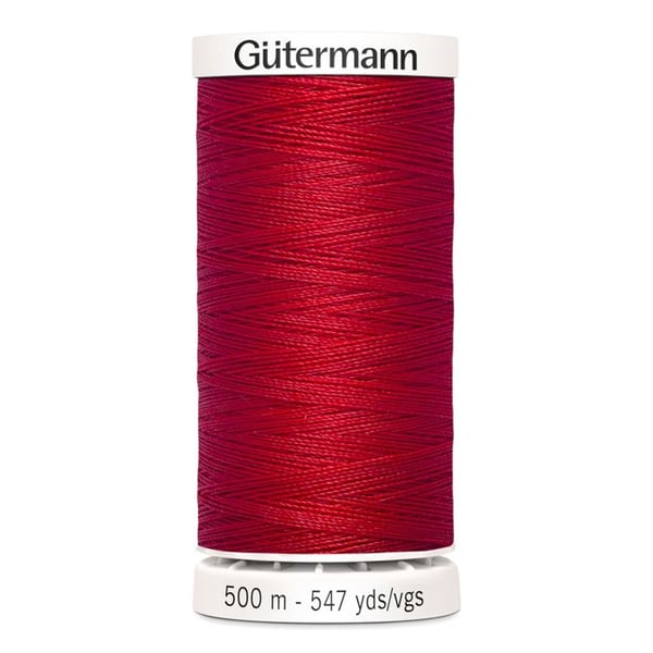 Fil av allt textil 100% polyester 5 spolar om 500m 701920 - Att 156 - mörkröd