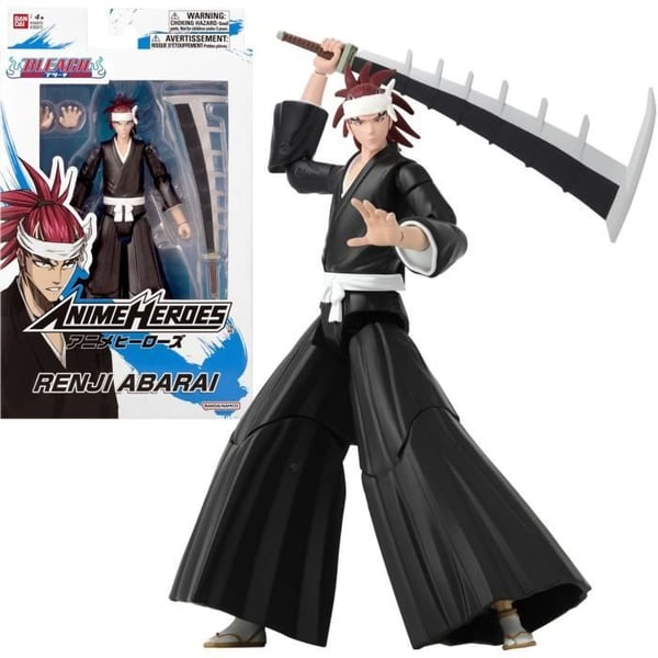 Anime Heroes statyett 17 cm - Abarai Renji - Bleach - BANDAI