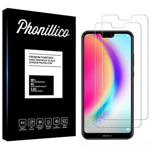 Verre Templat Huawei P20 LITE - [Pack 2] Film Glas Skyddsskärm Ultra Resistenta [Phonillico®]