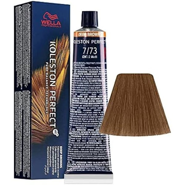 Hårfärg - WELLA PROFESSIONALS - 7/73 Mörk Blond Guldbrun - Utan ammoniak - 60ml
