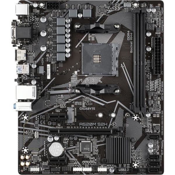 Moderkort - GIGABYTE - A520M S2H - Micro ATX - Socket AM4 - DDR4 upp till 64 GB