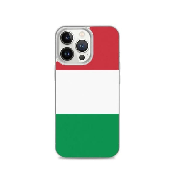 Mobilskal – Italiens flagga – Kompatibel med iPhone 13 Pro – Mjuk fodral – Slitstark och stötresistent - Silikon - Pixelforma