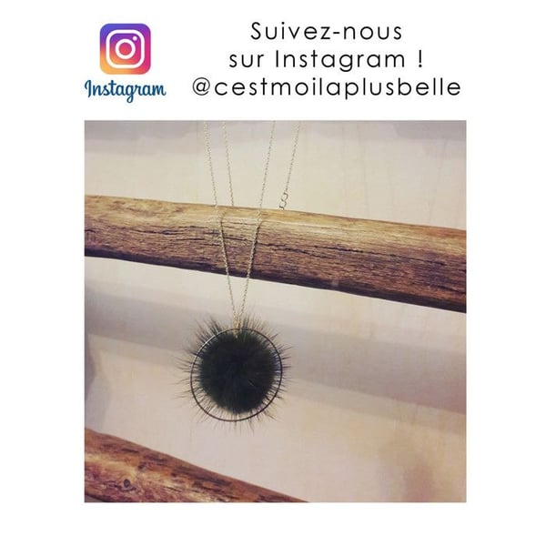 Kollektion CMLPB - Halsband med tofs i svart