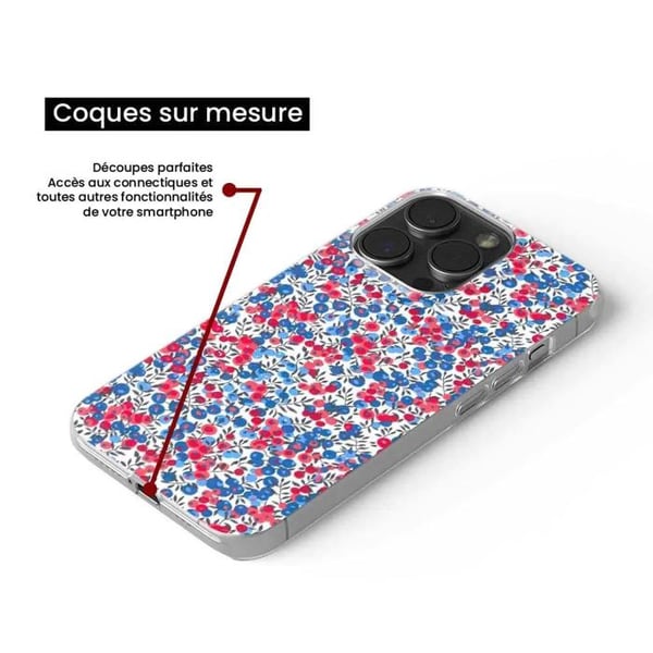 1001Coques - Silikonfodral kompatibelt med Apple iPhone 11 Pro - Liberty Wiltshire blå mönster - Originaldesign tryckt i Frankrike