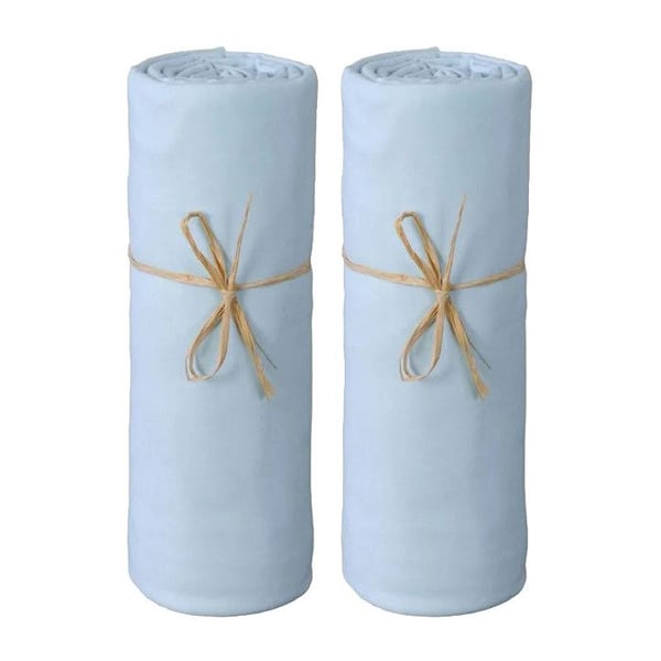Set med 2 spänndynor för babysäng 60 x 120 cm / 100% bomull / 57 trådar/cm² - 1 Moln + 1 Moln