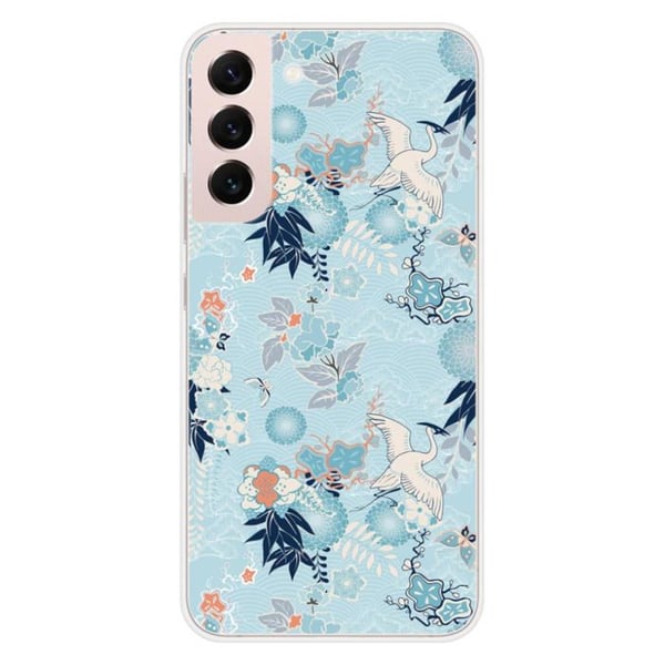 Tryckt silikonfodral som är kompatibelt med Samsung Galaxy S22 Plus Kimono