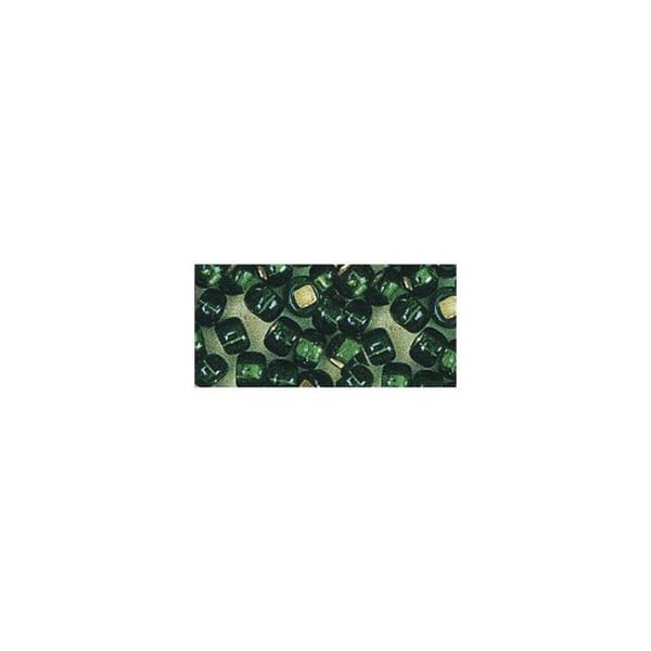 Rocailles, 2,6 mm av. silverbeläggning, låda 16 g, grön