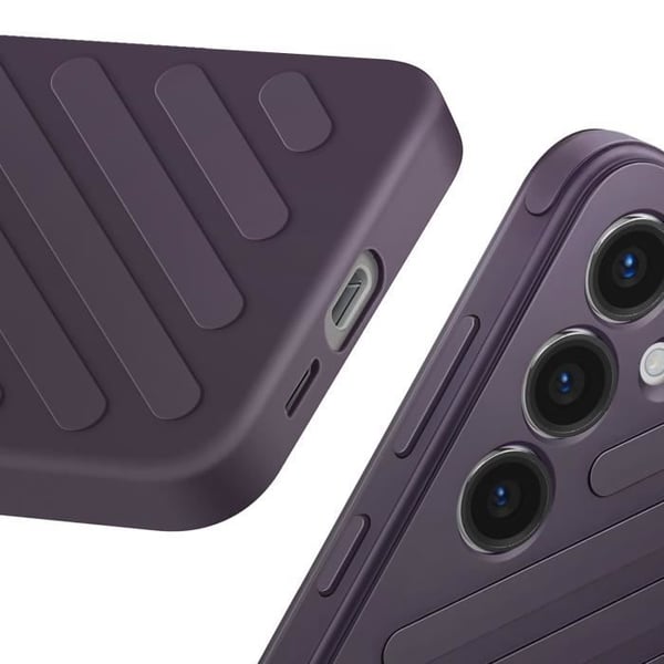 Stötsäker Skal - SAMSUNG - Galaxy S24 - Modern Design - Mörklila - Förstärkt Skydd