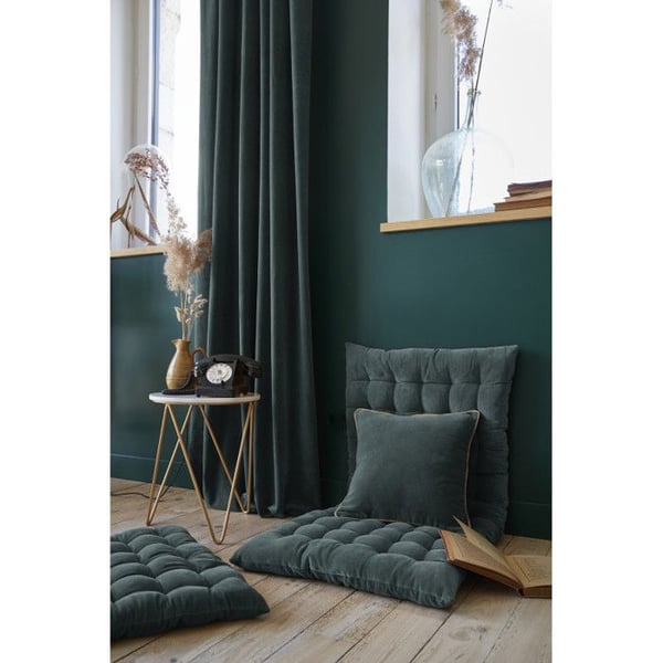 Justerbar gardin + 8 "César" klämringar 140 x 270 cm Cotton Velvet - César Slate Justerbar gardin + 8 "César" klämringar 140 x 270 cm Cotton Velvet - César Slate