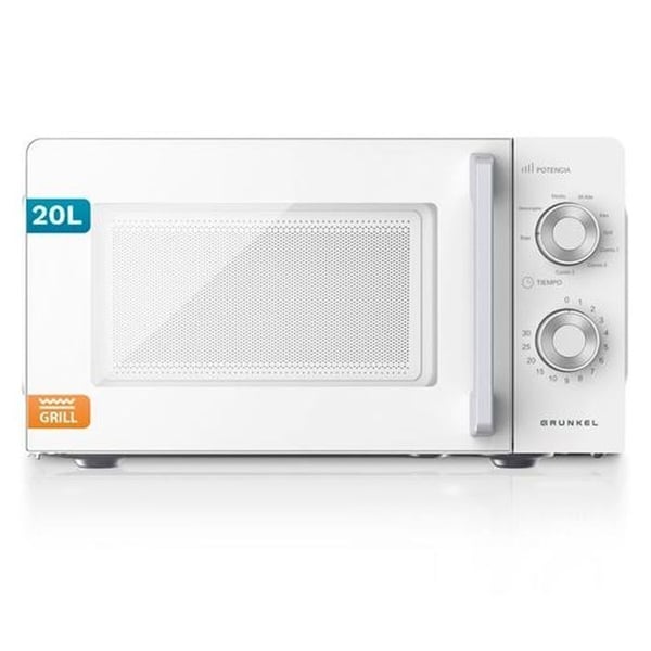 Mikrovågsugn med Grill - GRUNKEL - 20 L - 700 W - Vit - Timer 30 min Mikrovågsugn med Grill - GRUNKEL - 20 L - 700 W - Vit - Timer 30 min
