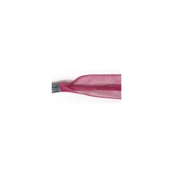 Rayher - Organza band med karbinhake Mörkrosa 50 cm