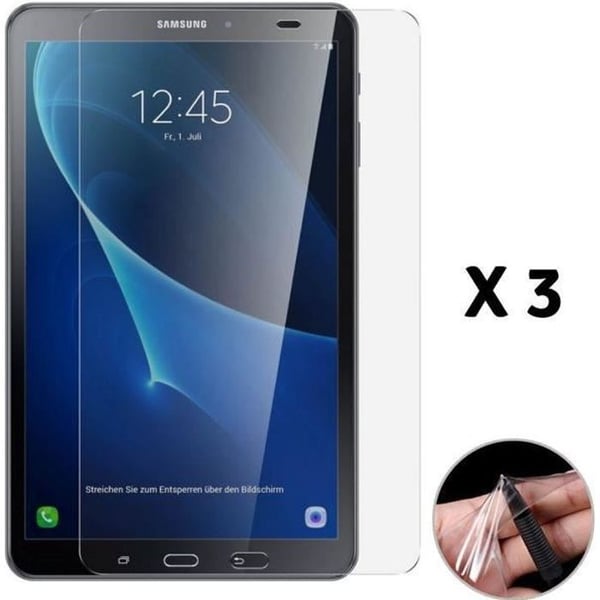 Lot med 3 filmer för Samsung Galaxy TAB A6 10.1 2016 - Plastskydd för skärm som är resistent mot repor [Phonillico®]