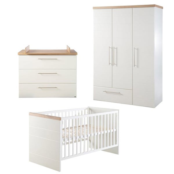 Komplett Babyrum ROBA Nele - Evolutivt barnrum 70x140 cm - Skötbord - Garderob