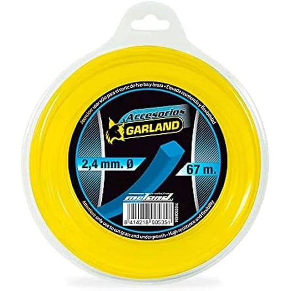 Garland 71023C6724 Fördelare m/67 fyrkantig nylon för röjsåg 2,4 mm Ø