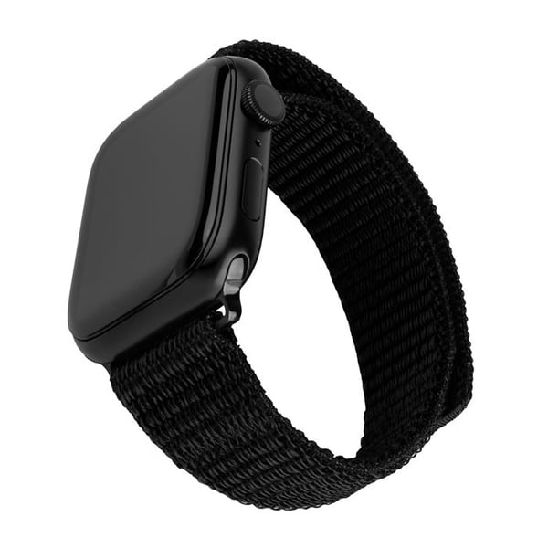 Sportarmband - FIXED - Apple Watch 1/2/3/4/5/6/7/8/9/10/SE - Nylon - Svart - 38/40/41/42mm